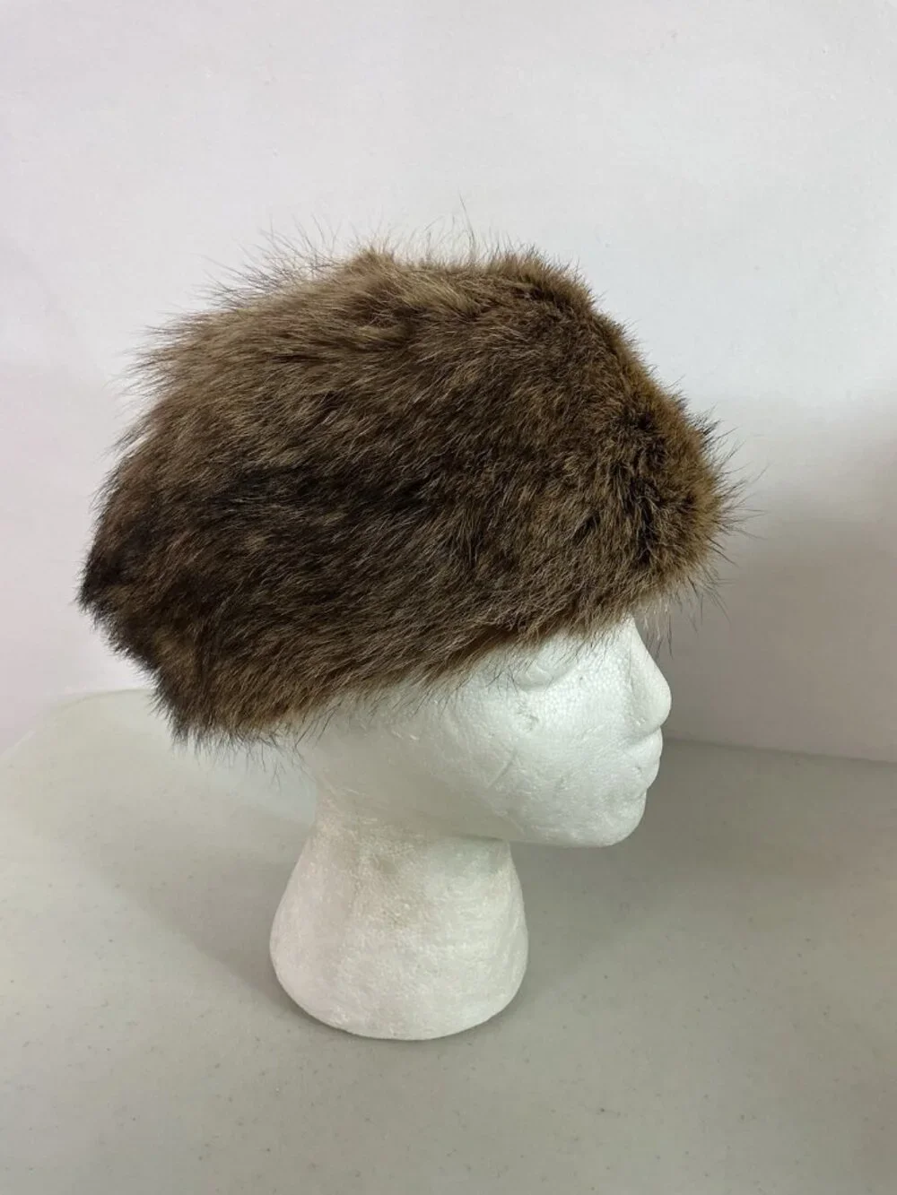Vintage Raccoon Fur Hat Womens Small